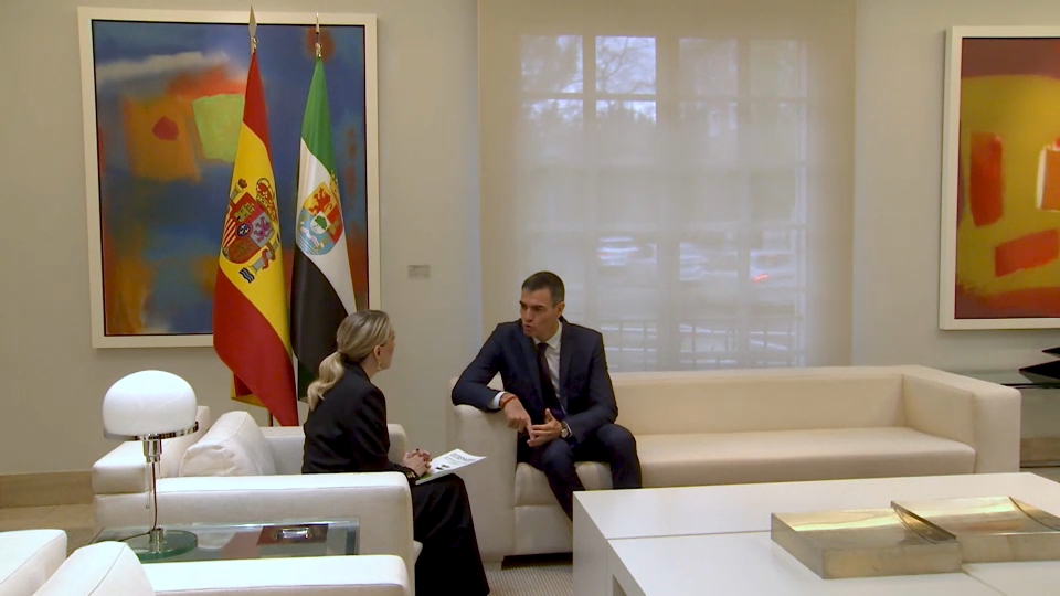 María Guardiola y Pedro Sánchez