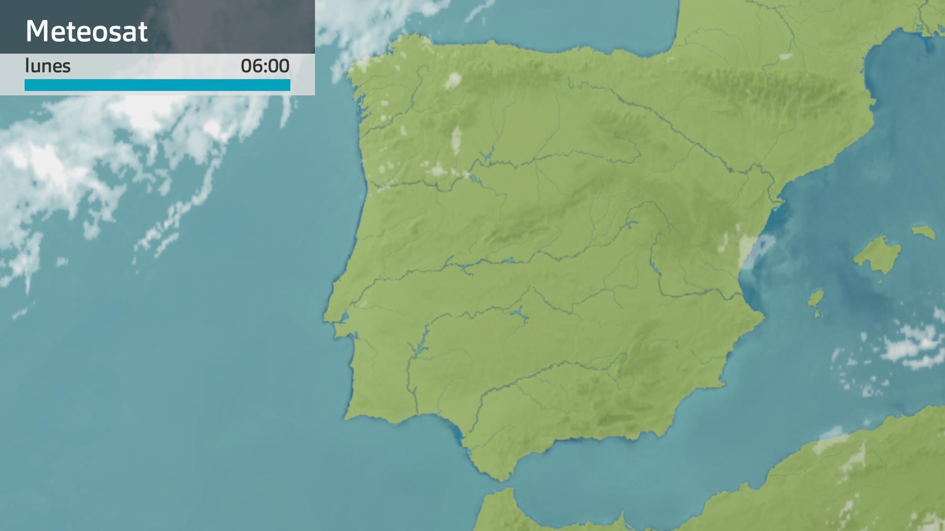 Imagen del Meteosat lunes 8 de julio 6 h.