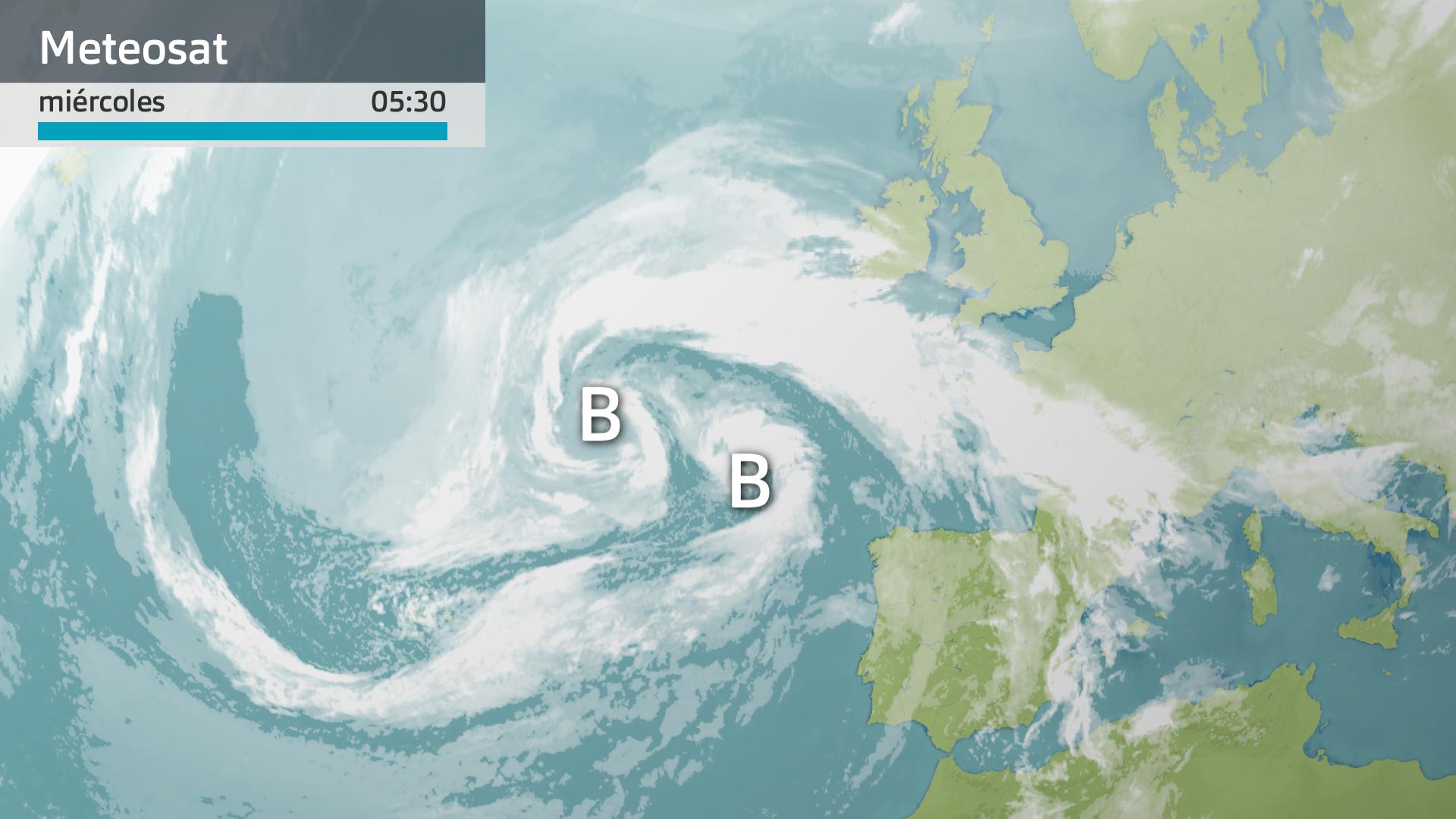 Imagen del Meteosat miércoles 22 de abril 6 h.