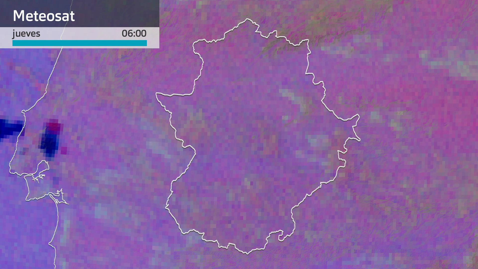 Imagen del Meteosat jueves 14 de febrero 6 h.