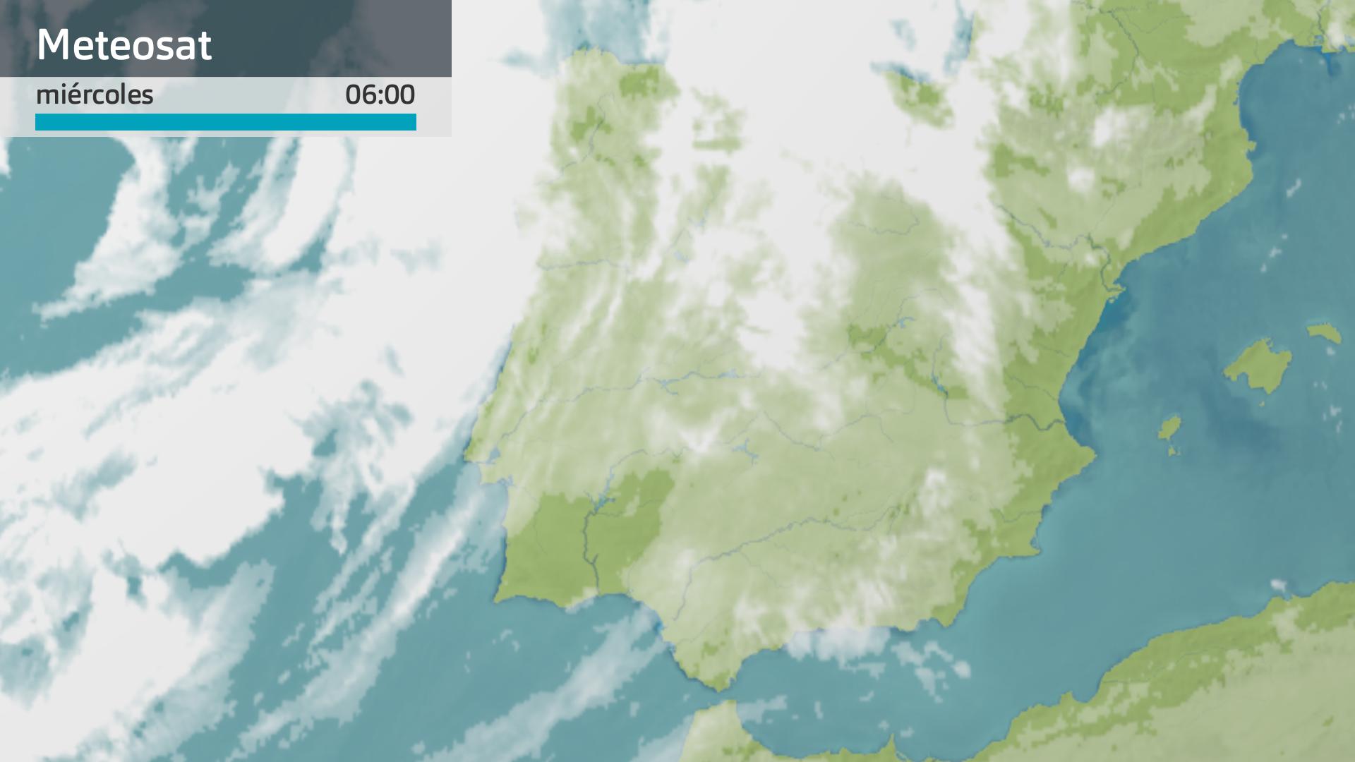Imagen del Meteosat miércoles 8 de enero 6 h.