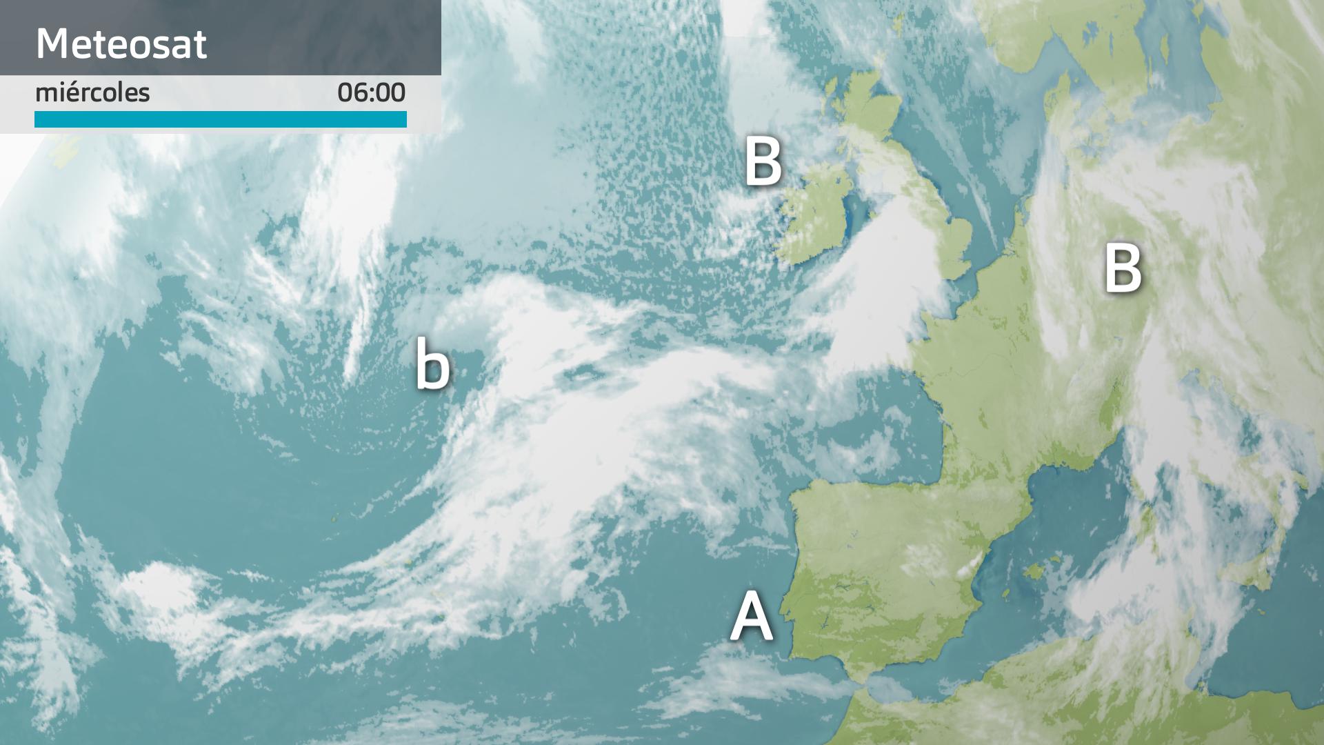 Imagen del Meteosat miércoles 26 de febrero 6 h.