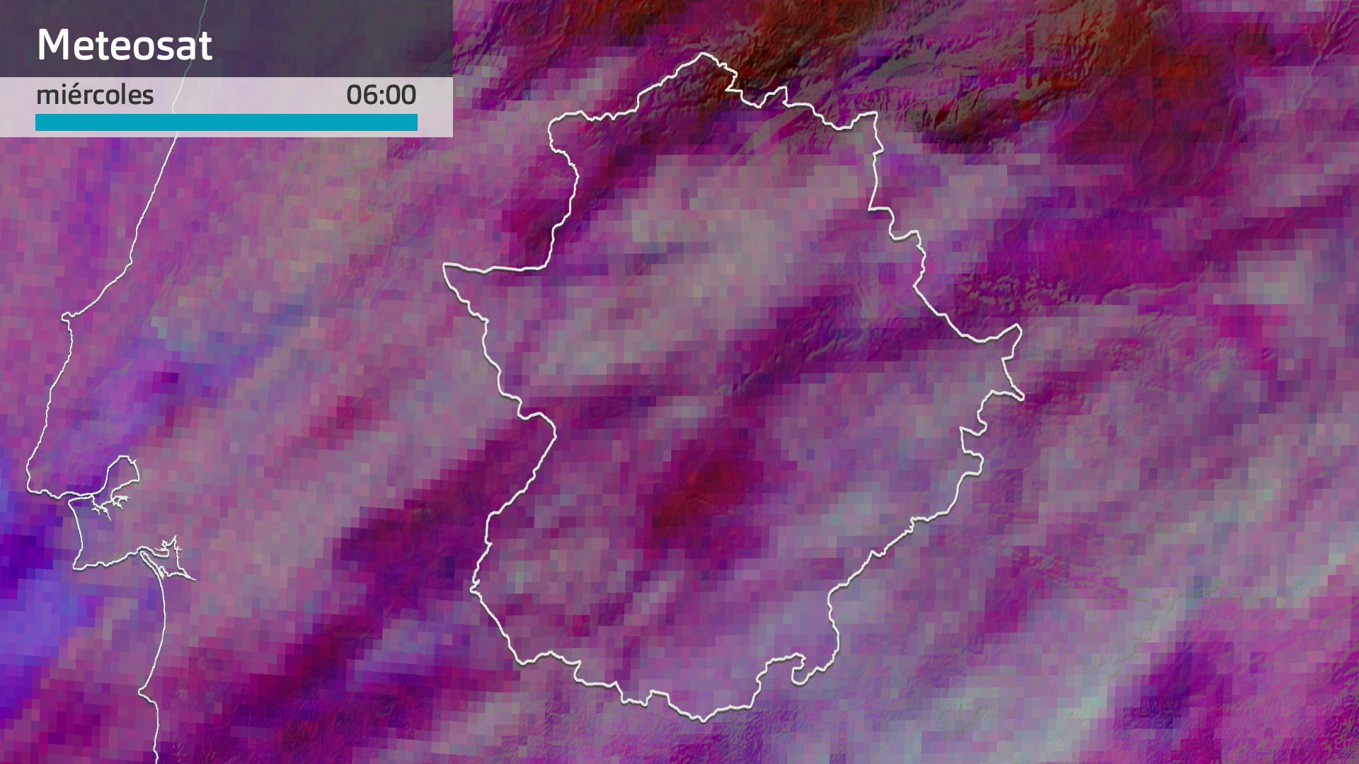 Imagen del Meteosat miércoles 18 de febrero 6 h.