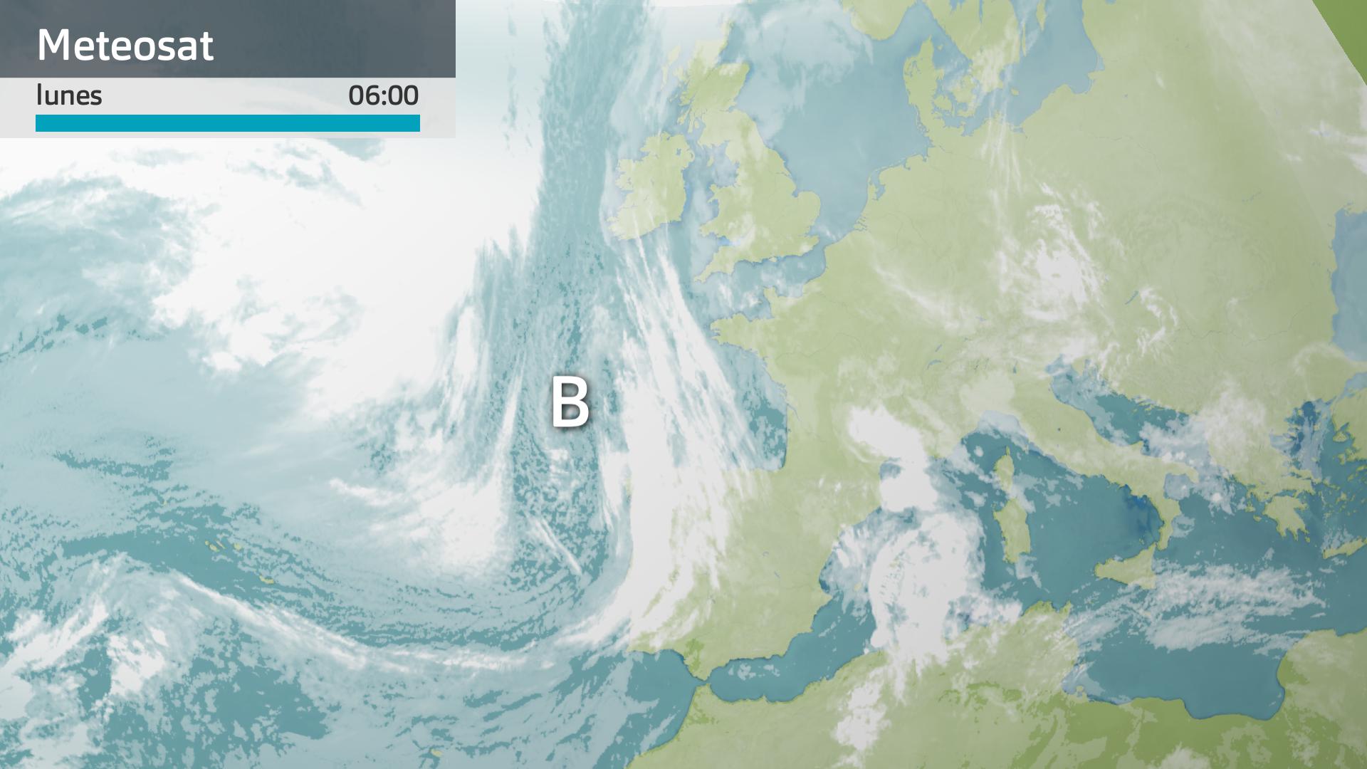 Imagen del Meteosat lunes 9 de marzo 6 h.