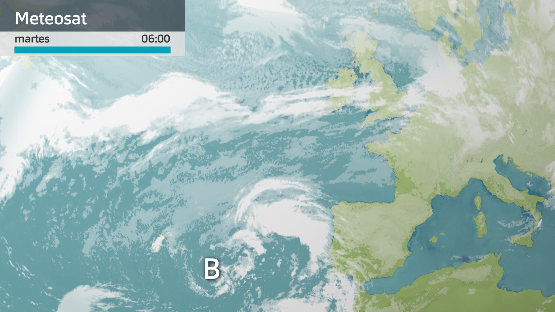 Imagen del Meteosat martes 28 de octubre 6 h.