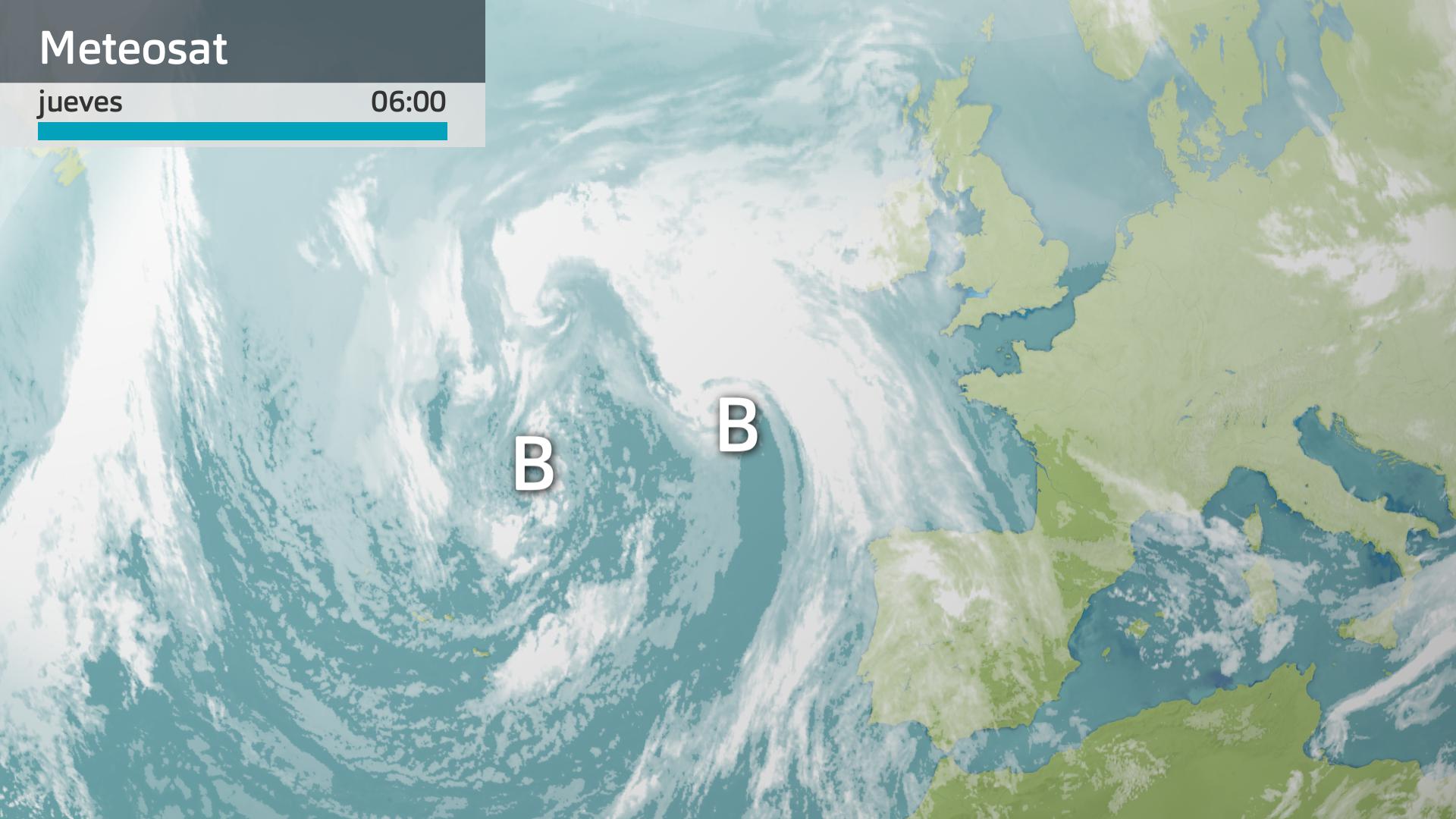 Imagen del Meteosat juevs 23 de abril 6 h.