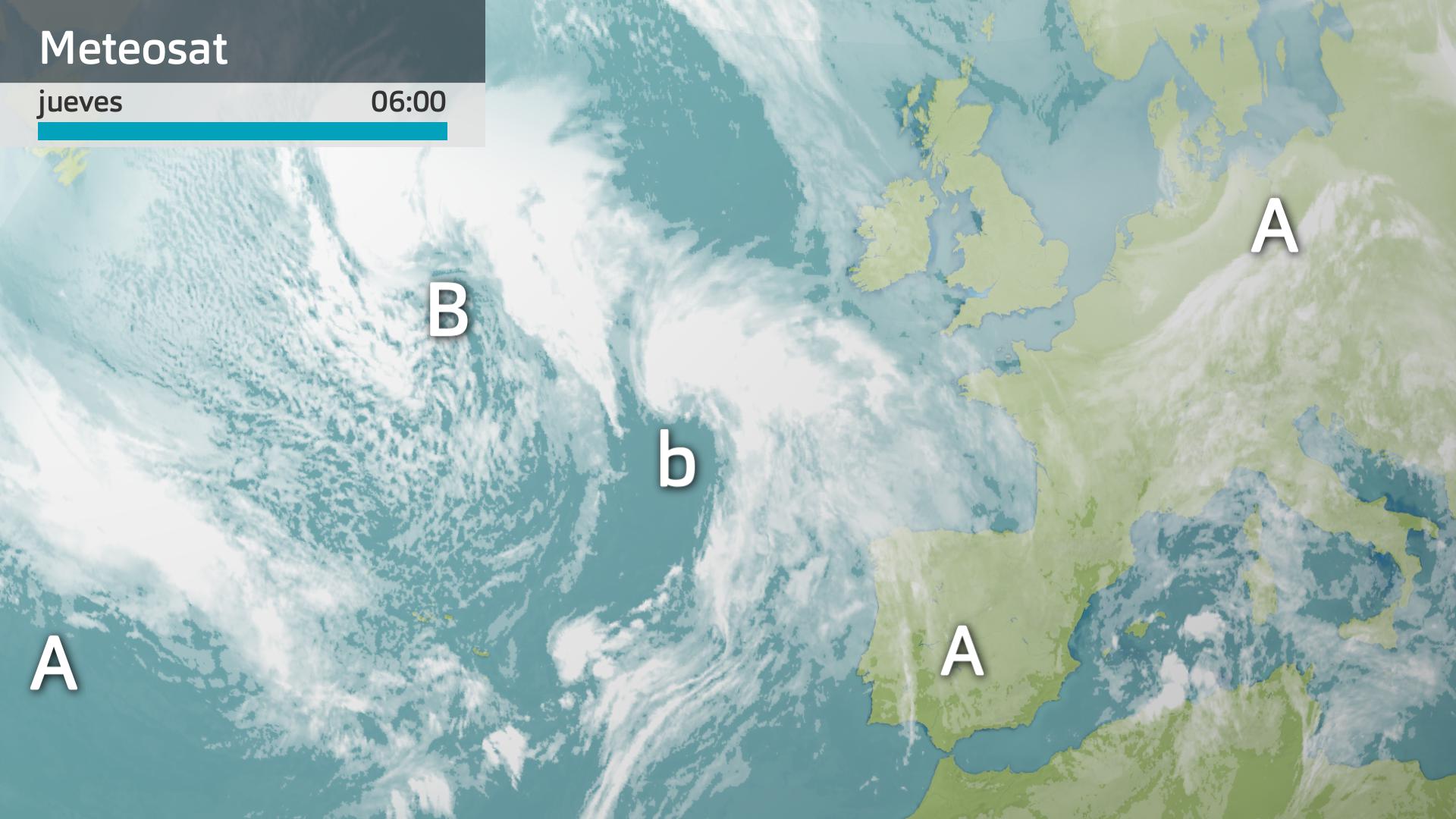 Imagen del Meteosat jueves 13 de febrro 6 h.