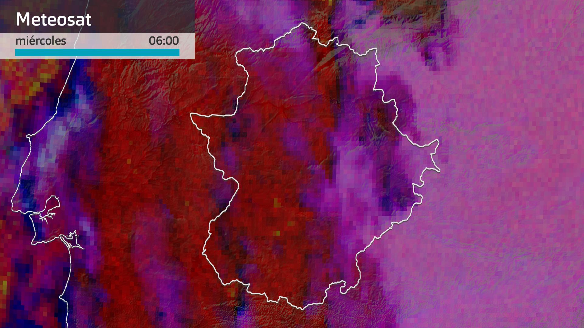 Imagen del Meteosat miércoles 25 de febrero 6 h.
