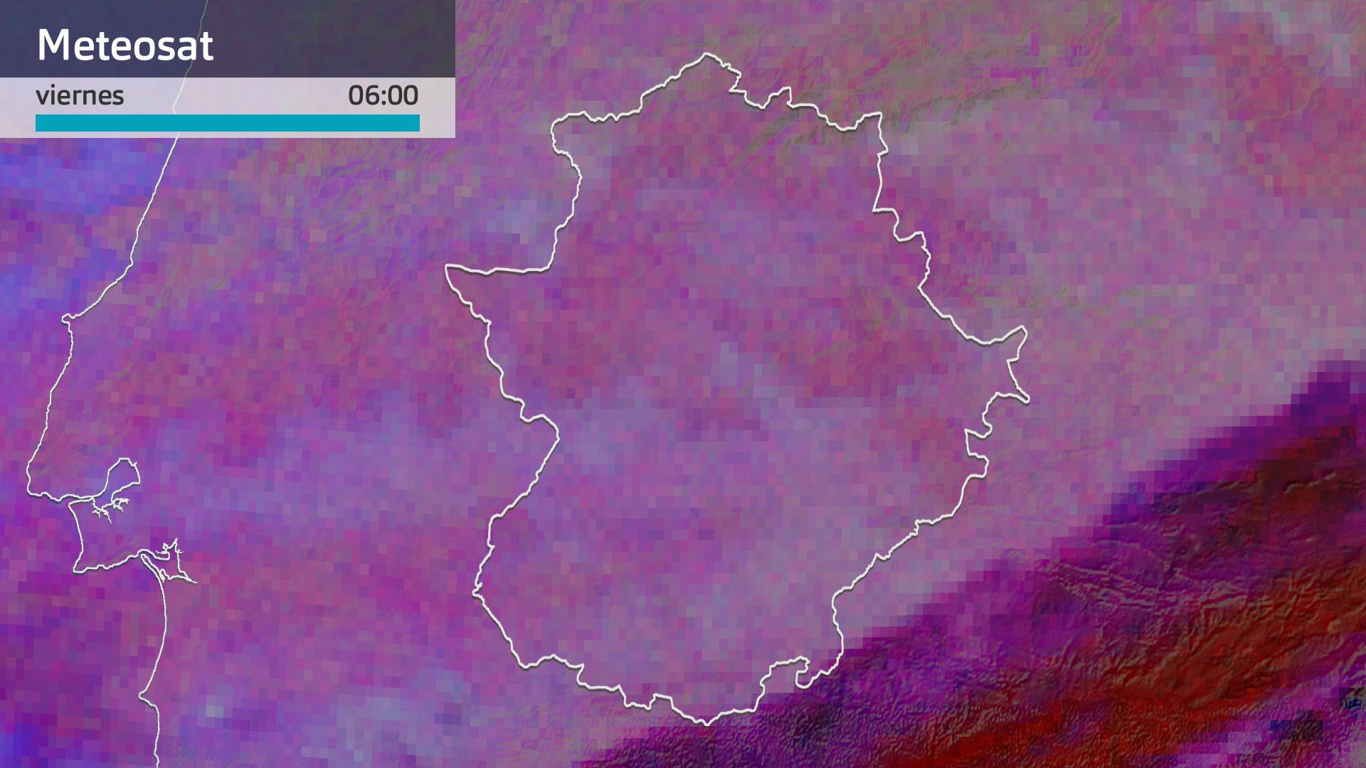 Imagen del Meteosat viernes 9 de enero 6 h.