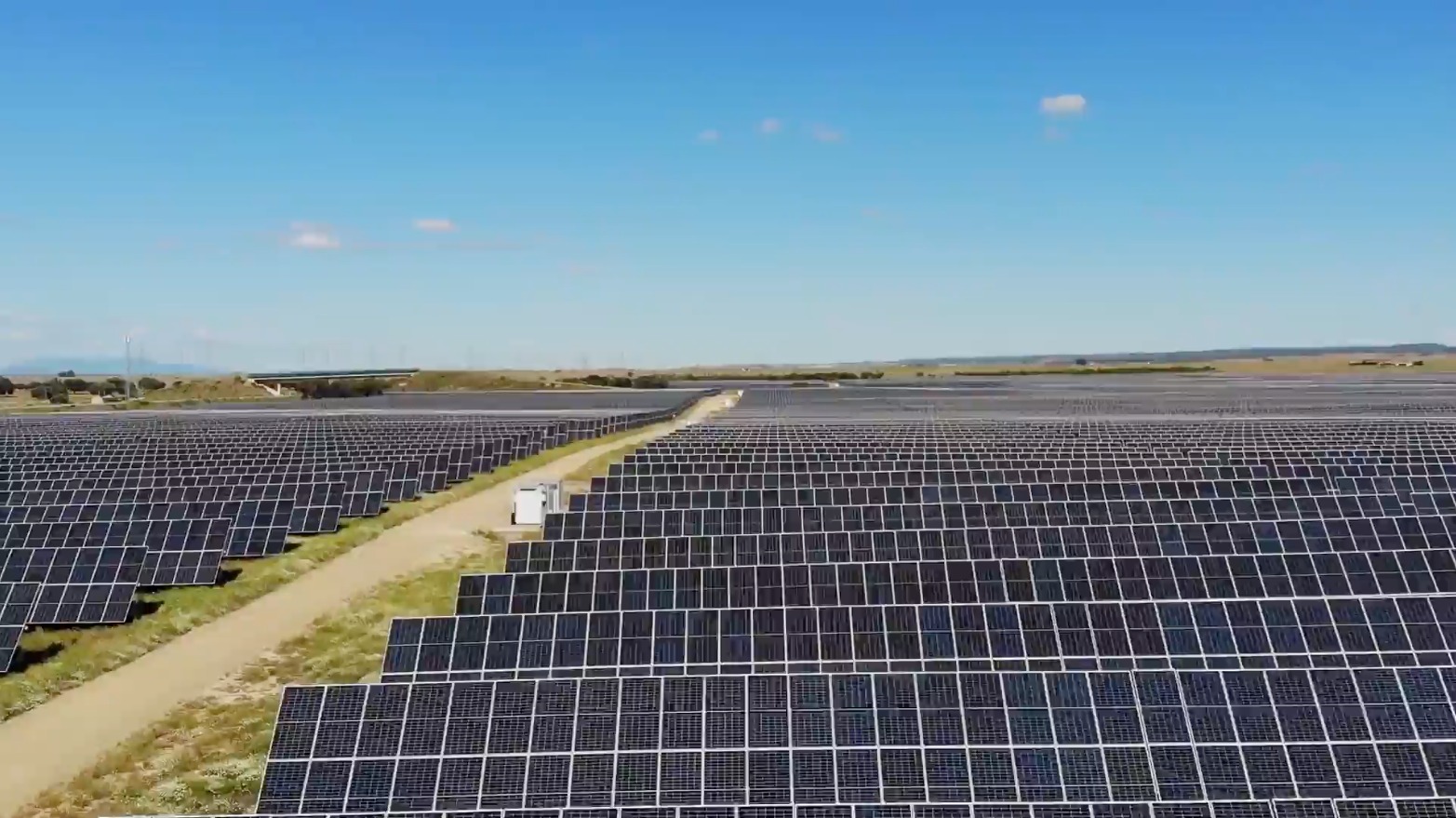 Planta solar en Extremadura.