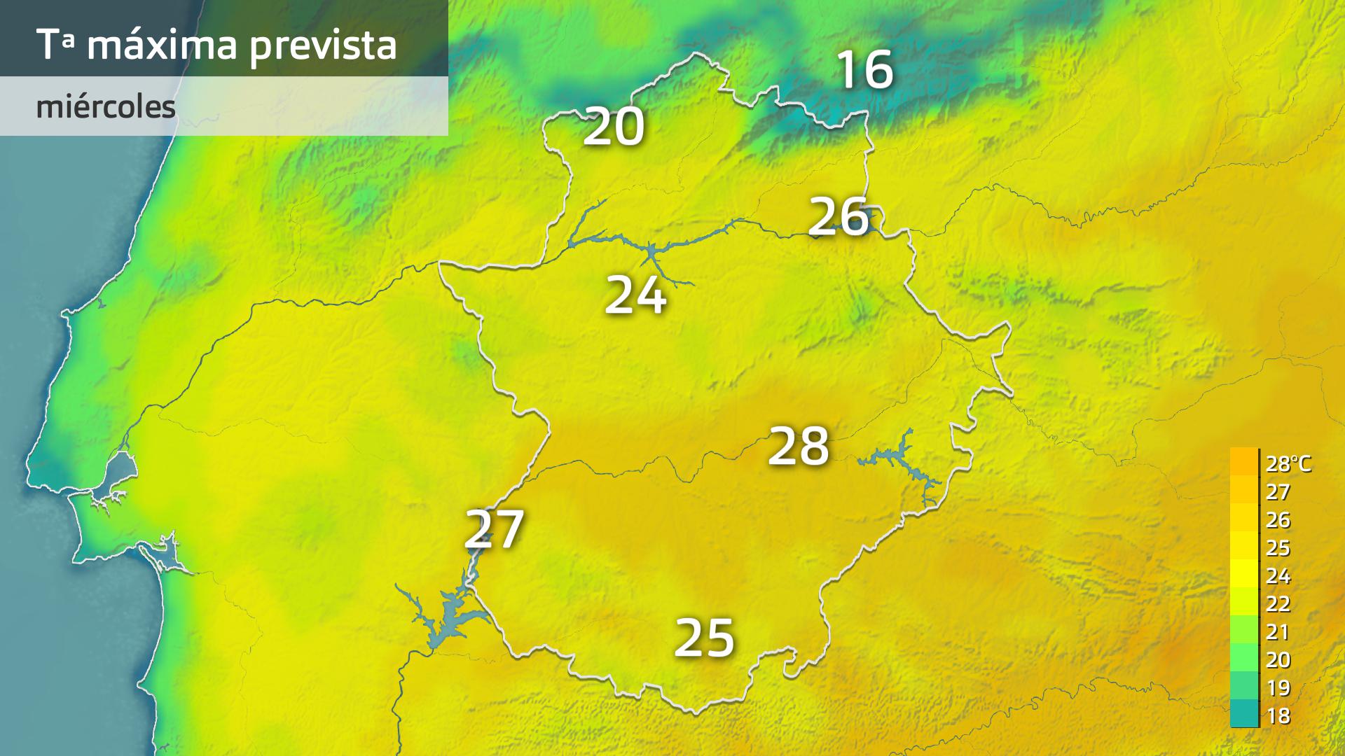 Temperatura máxima prevista