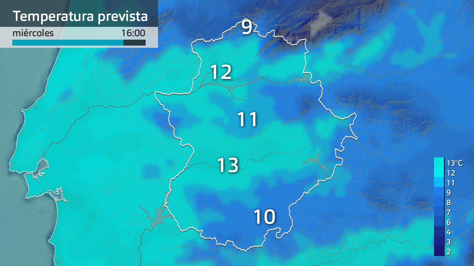 Temperatura máxima prevista
