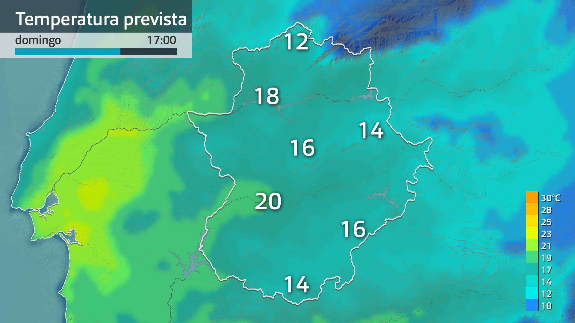 Temperatura máxima prevista