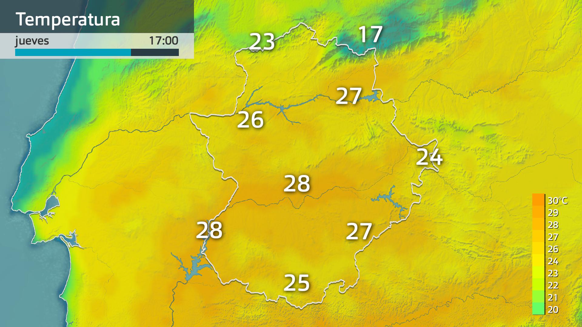 Temperatura máxima prevista