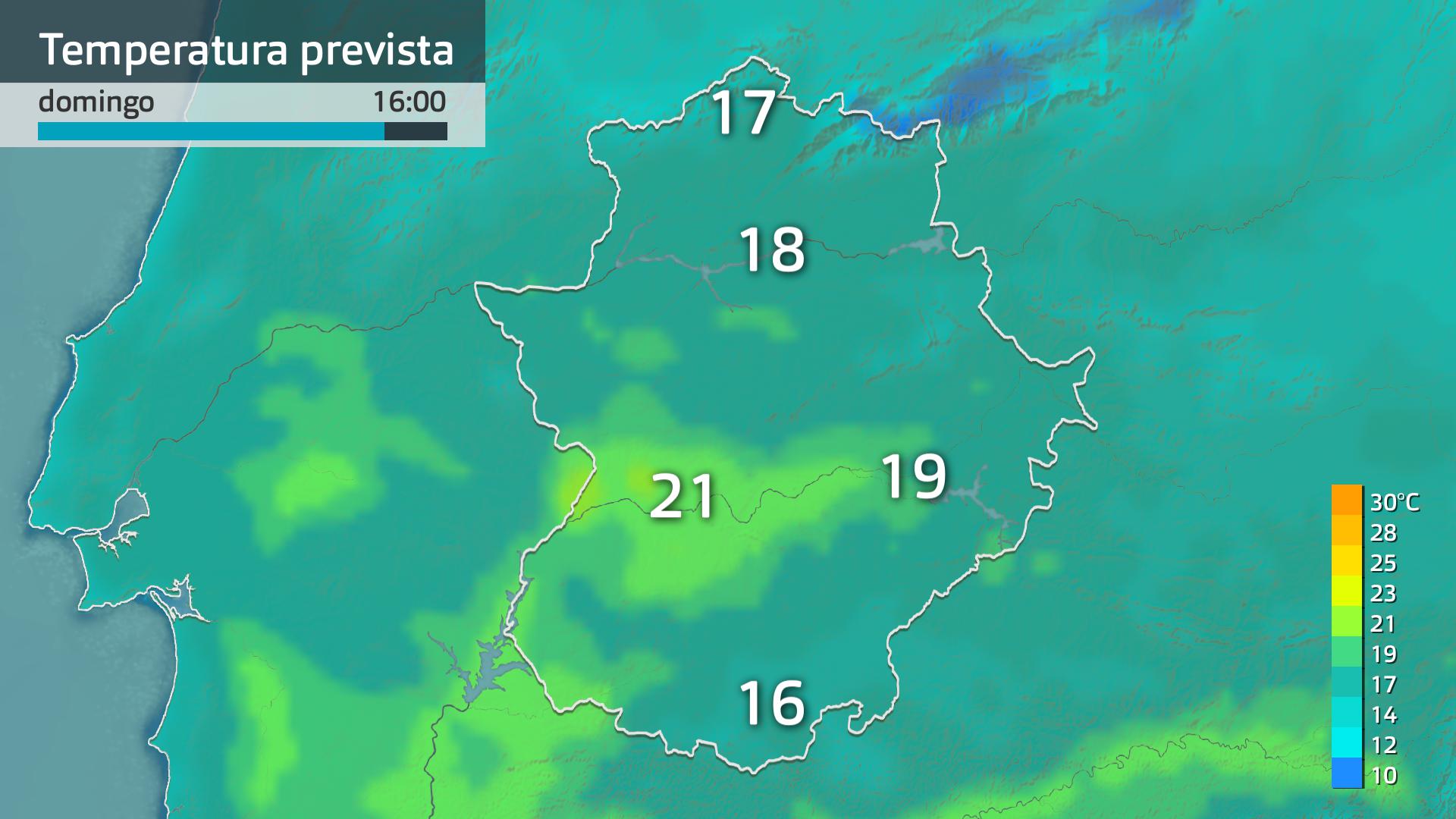 Temperatura máxima prevista