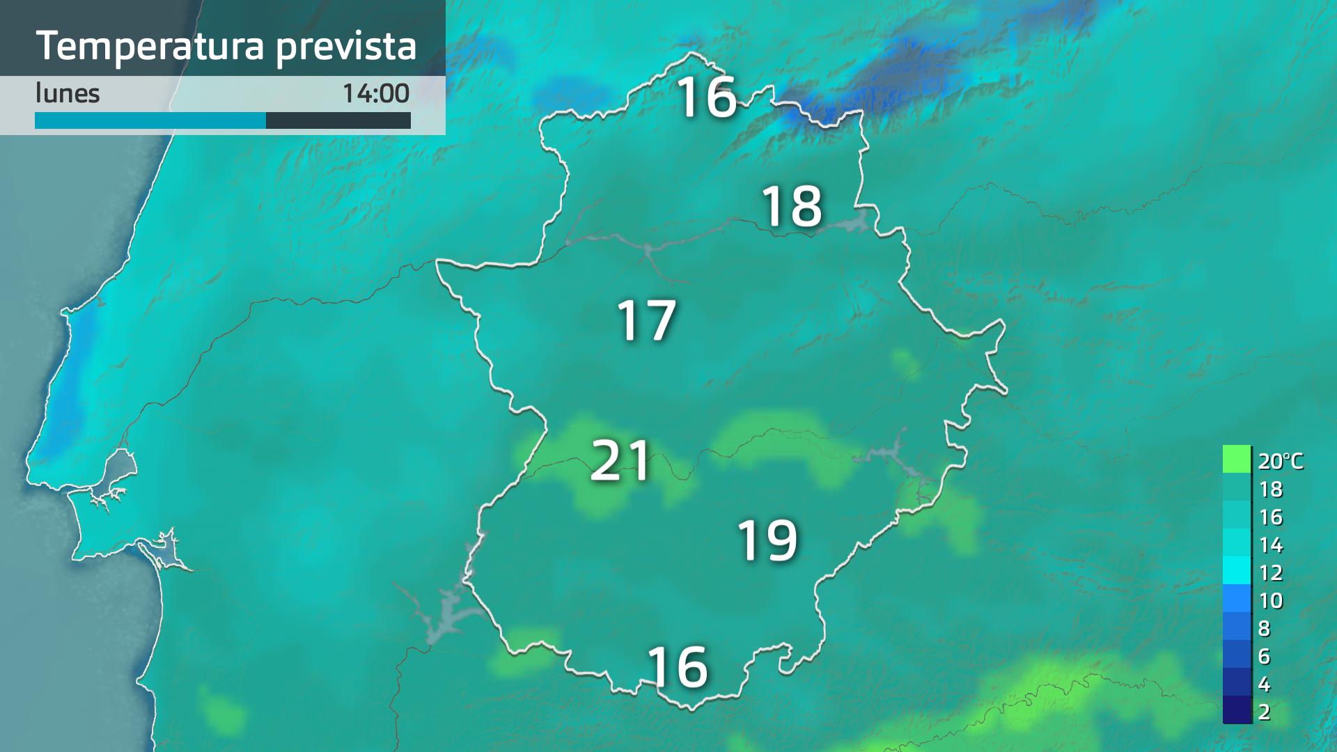 Temperatura máxima prevista