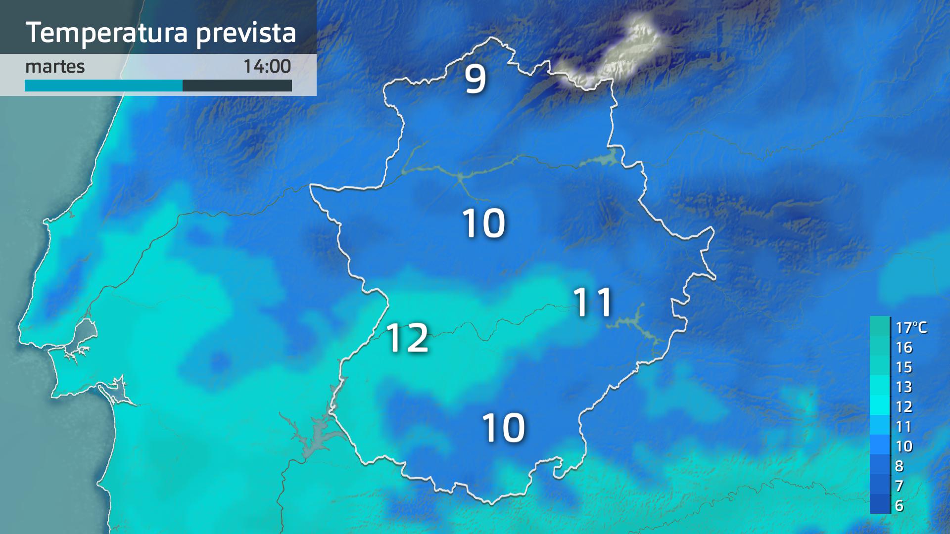 Temperatura máxima prevista