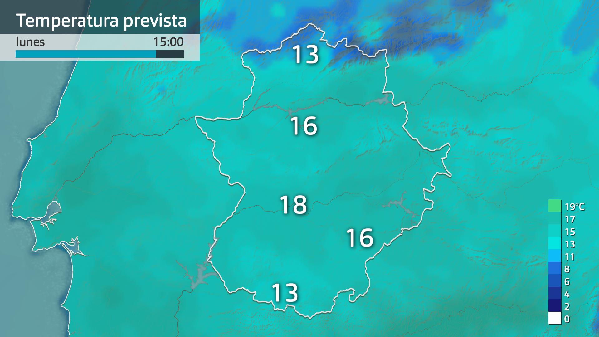 Temperatura máxima prevista