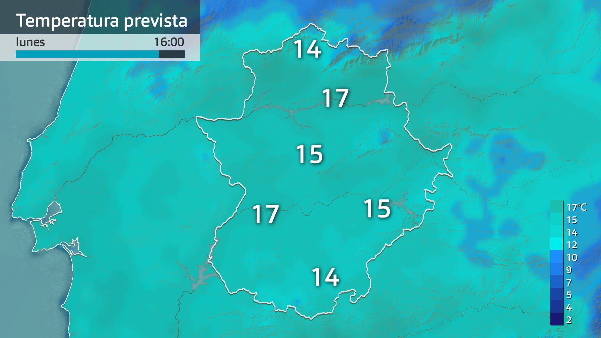 Temperatura máxima prevista