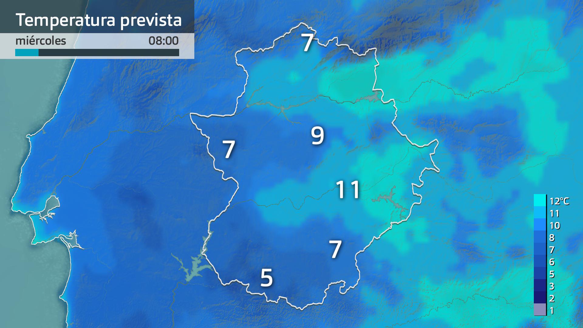 Temperatura mínima prevista 