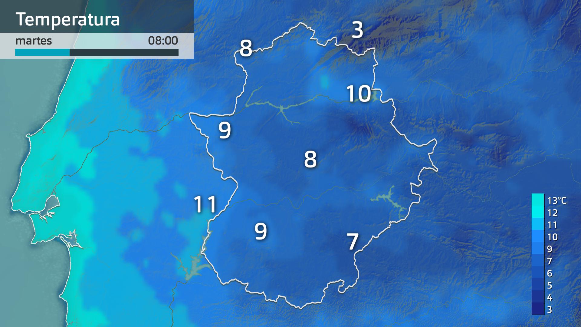 Temperatura mínima prevista 