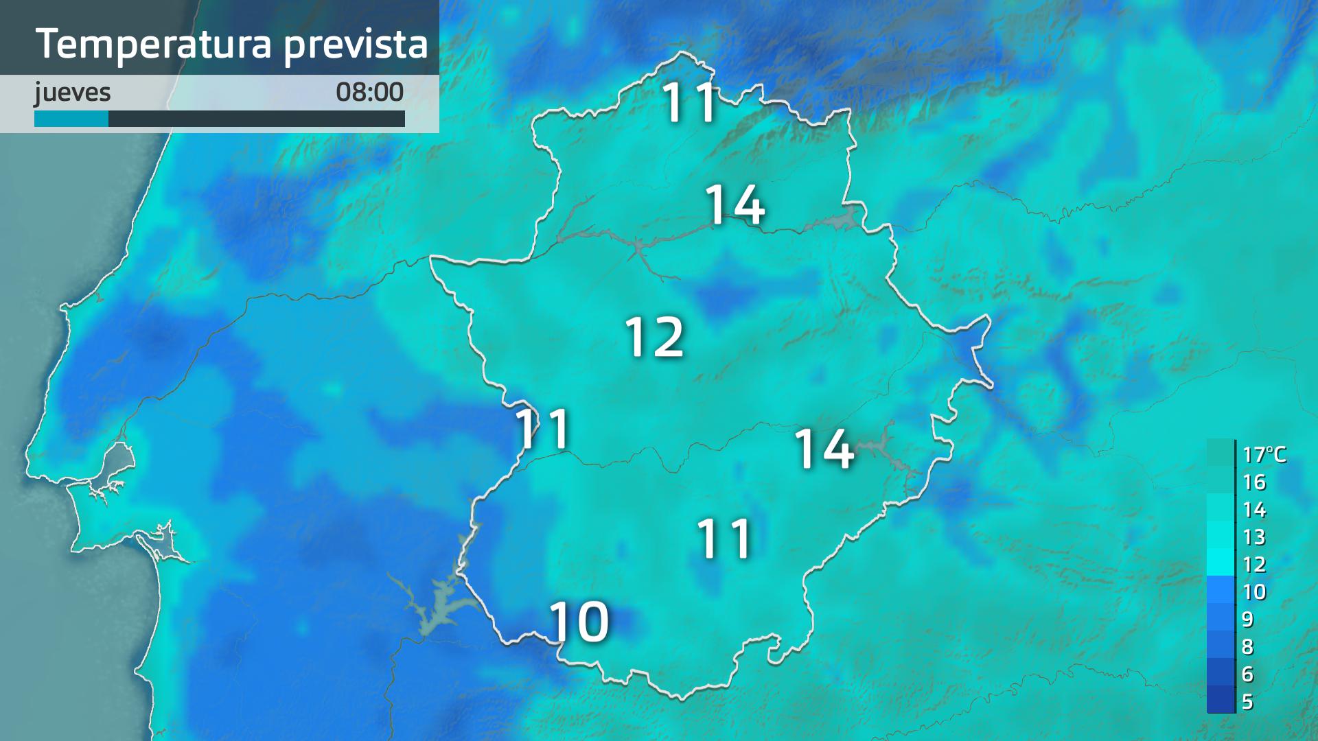 Temperatura mínima prevista 