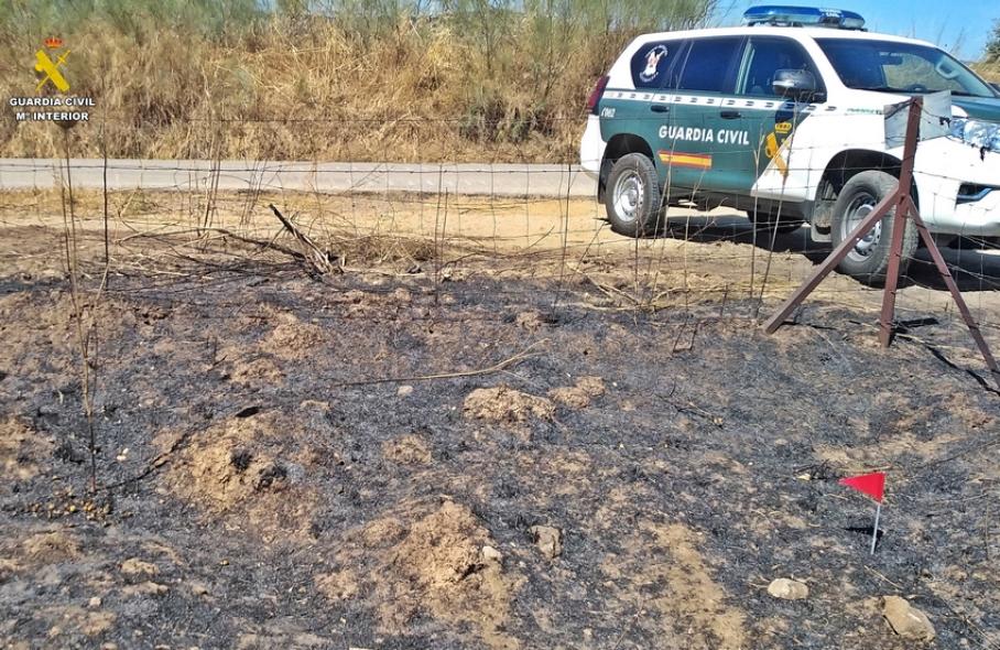 Investigan al supuesto autor del incendio que afectó a 70 hectáreas de dehesa en Burguillos del Cerro y Feria