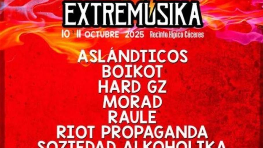 Morad, Soziedad Alkohólika y Raule, primeros confirmados del festival Extremúsika de Cáceres