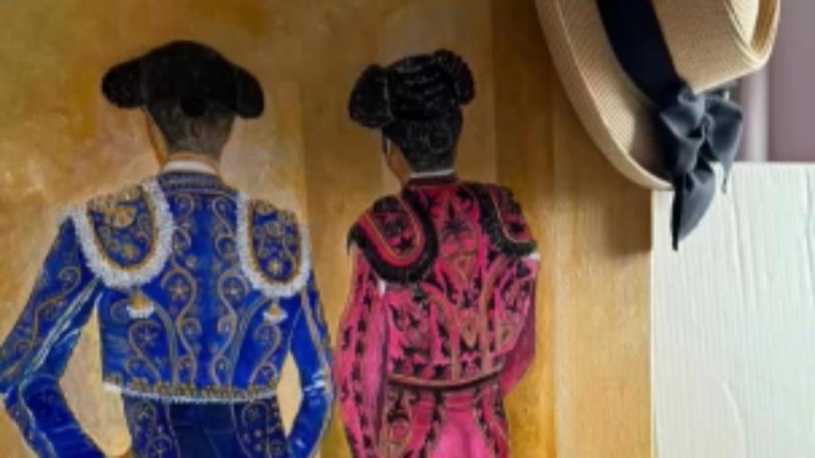 La pintora cacereña Carmina Santos expone sus obras en las Fiestas de la Madeleine de Mont-de-Marsan (Francia)