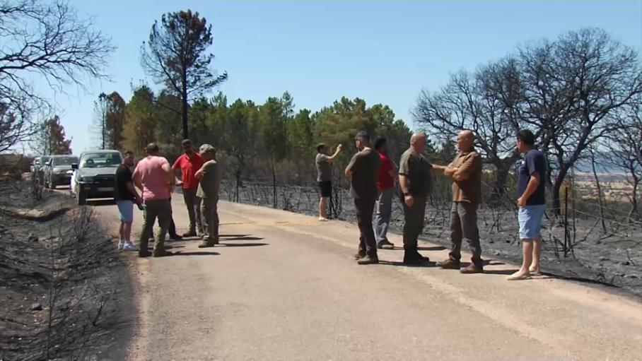 Vecinos de Castilblanco denuncian el olvido tras el incendio de Valdecaballeros