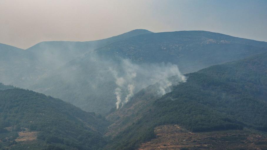 Vista del incendio de Jarilla en Jerte, Cáceres