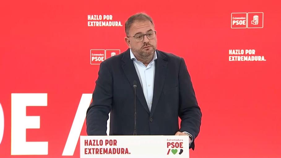 El portavoz del Comité Electoral del PSOE de Extremadura, Antonio Rodríguez Osuna