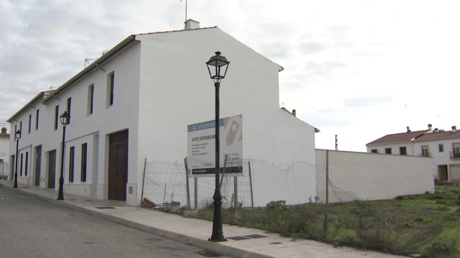 Espacio en el que irán ubicadas las viviendas en Olivenza