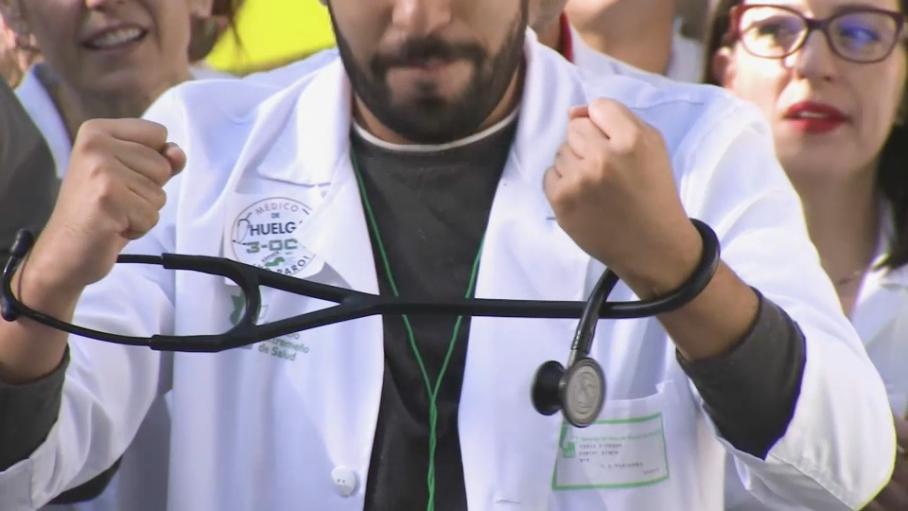 Protesta de médicos contra el Estatuto Marco