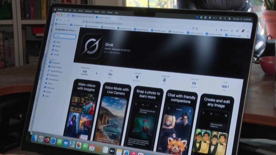 Aplicación de Grok en un ordenador
