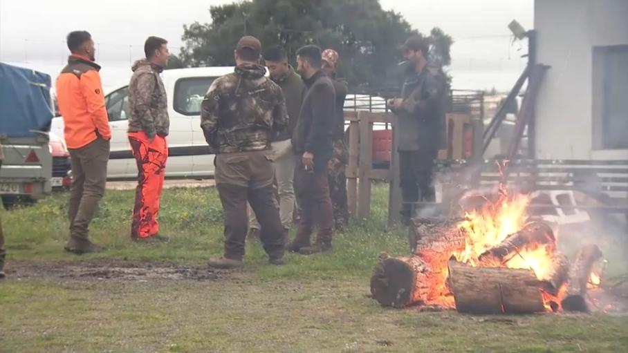 Hoguera tras una montería