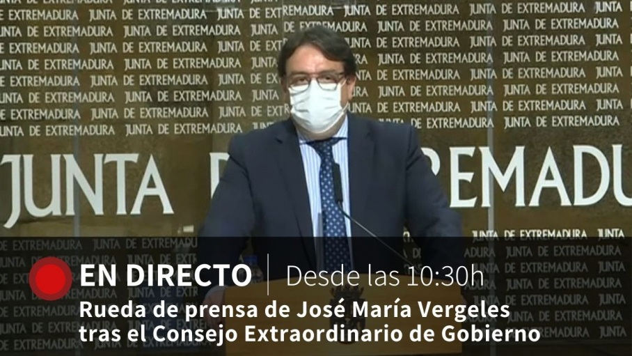 Rueda de prensa de José María Vergeles tras el Consejo de Gobierno