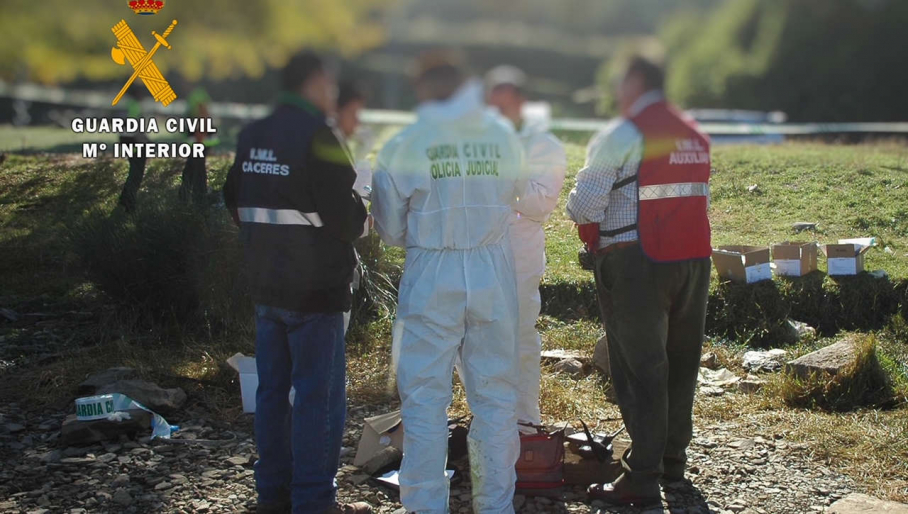 Finca de Valencia de Alcántara (Cáceres) donde se encontraron los restos óseos humanos.