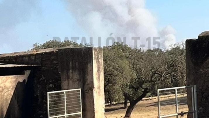 Incendio forestal en La Roca de la Sierra