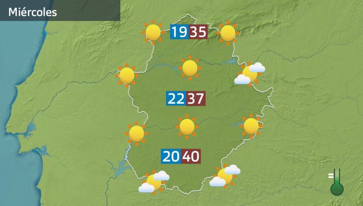 Mapa de previsión del miércoles 30 de julio