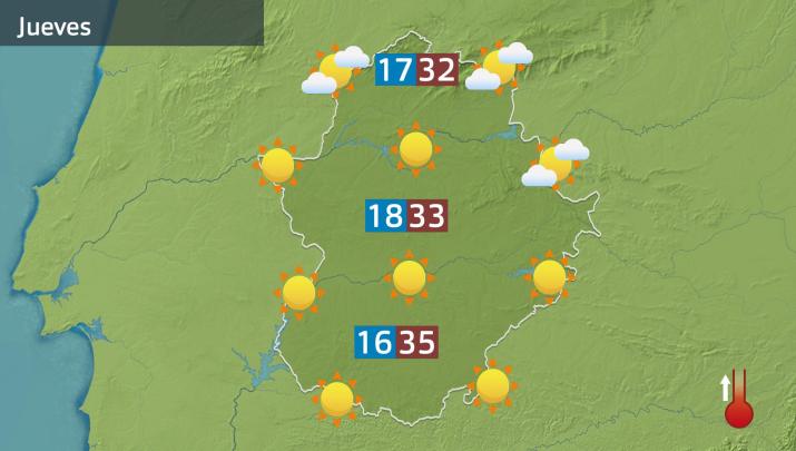 Mapa de previsión del jueves 21 de agosto