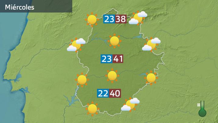 Mapa de previsión del miércoles 06 de agosto