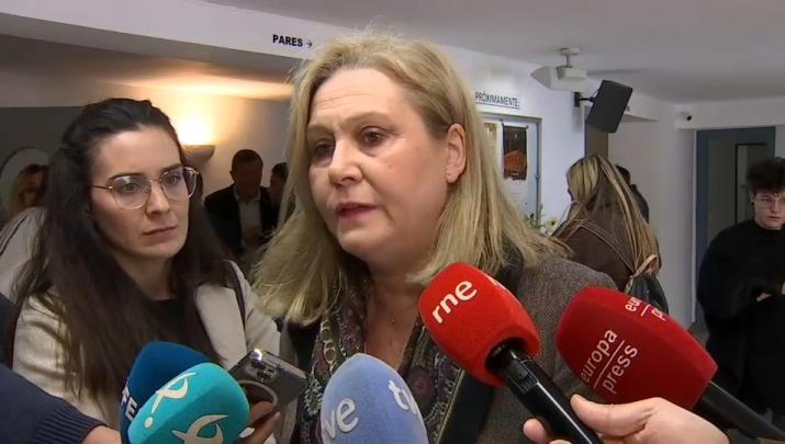 La secretaria de Acción Social del PP de Extremadura, Teresa Tortonda, tras el acto institucional del 25N