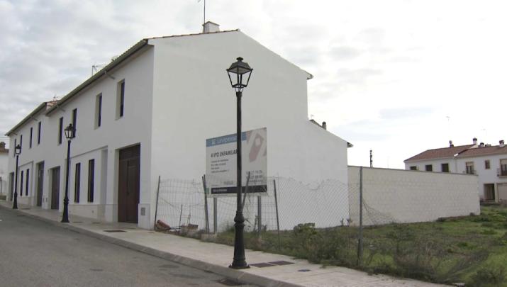 Espacio en el que irán ubicadas las viviendas en Olivenza