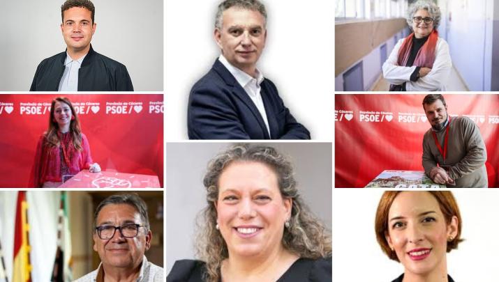 Miembros de la Comisión Gestora del PSOE de Extremadura