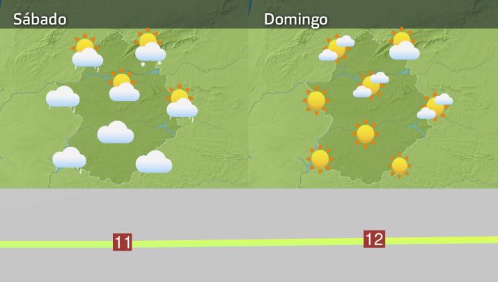 Mapa de previsión del 17 y 18 de enero