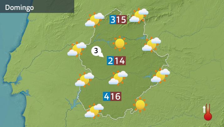 Mapa de previsión del 15 de febrero