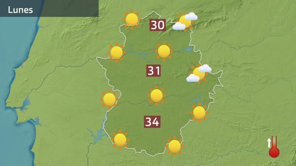 Mapa de previsión para hoy lunes 1 de julio