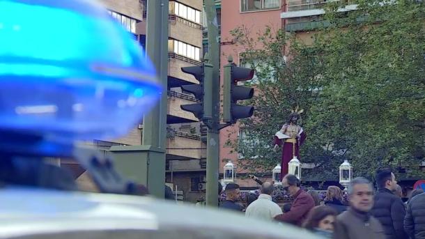 Policía Local de Cáceres durante una procesión