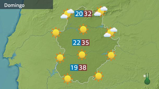 Mapa de previsión del domingo 22 de junio
